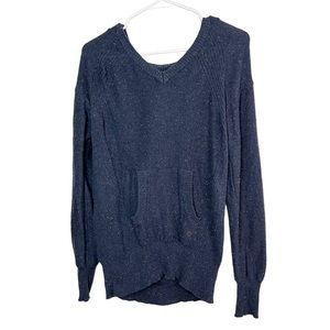 Prana Blue Casual Pull Over Hoodie Size S Women